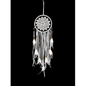 16CM WHITE CROCHET DREAM CATCHER