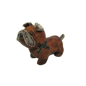 Faux Leather Dog Doorstop
