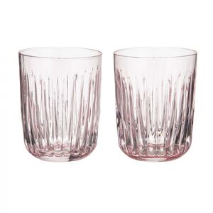 Glass Opaline Tumblers Set/2/350ml Pink