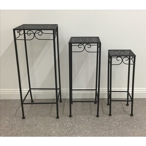 Black Henry plant stand set of 3