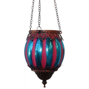 Hanging Votive Moroccan Pink Sml