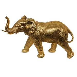 35cm Long Gold Standing Elephant - BULK ITEM