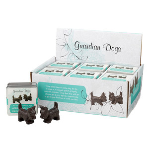 Set of 2 Guardian dogs 4x7cm