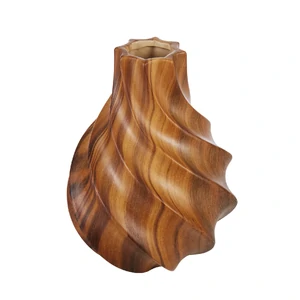 Akio Ceramic Vase 22cm Bro - BULK ITEM
