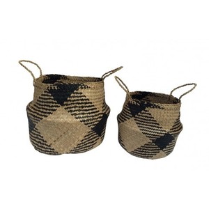Small belly basket - black natural