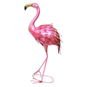 76cm Hot pink metal flamingo B