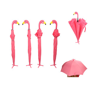 79cm pink flamingo umbrella 2 asstd