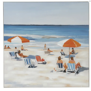 Somers Wht Frame Oil Painting 100x100cm - CLICK & COLLECT ONLY