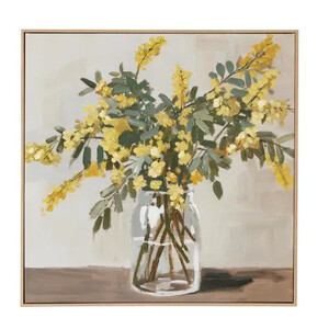 Wattle Ash Frame Oil Painting 60x60cm - CLICK & COLLECT ONLY