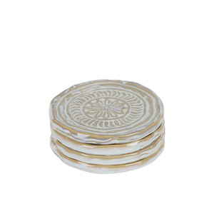 Indira S/4 Ceramic Coasters 10.5cm Nat