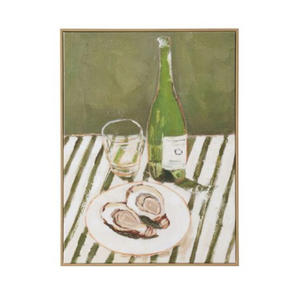 Ostriche Oak Frame Oil Painting 45x60cm - CLICK & COLLECT ONLY