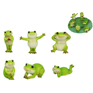 7-9cm cute frogs 6 assorted