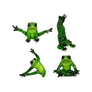 GREEN MARBLE YOGA FROGS 4 ASSTD