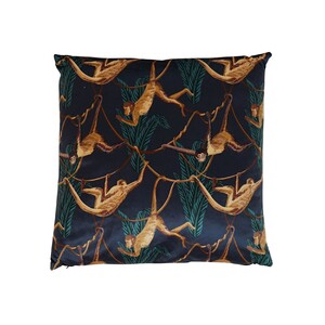 Verve velvet navy monkey cushion dimension: w:45 d:10 h:45c