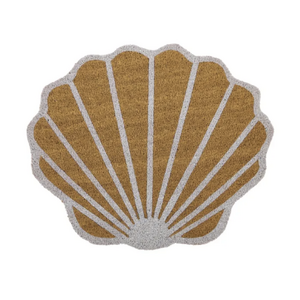Clam PVC Back Coir Mat 50x60cm White