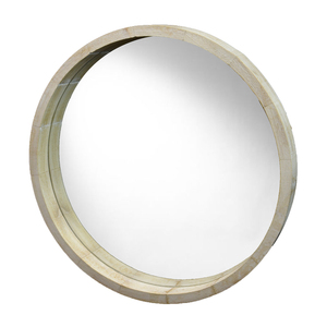 52cm round nat wood deep rim mirror - CLICK & COLLECT ONLY