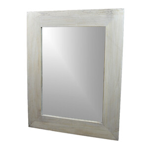 72x92cm rectangle natural wood flat rim mirror - CLICK & COLLECT ONLY