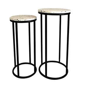 Darby S/2 Terr Plant Stands 35.5x76cm-Black -  Sizes sold separately - CLICK & COLLECT ONLY