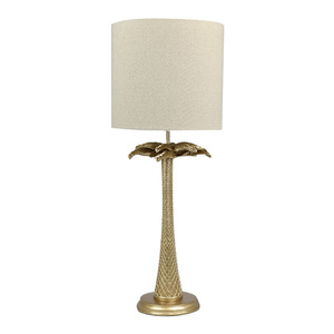 Antigua Palm Lamp 33x78.5cm Gold/Natural - CLICK & COLLECT ONLY