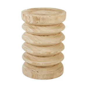Jagger Wooden Stool 31x45cm Natural - Sizes sold separately - BULK ITEM