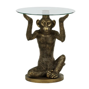 Mac Monkey Resin Table 40x48cm Gold - CLICK & COLLECT ONLY