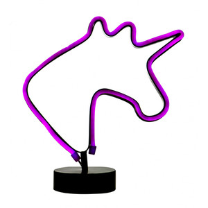 34x11x25cm pink LED b/o neon unicorn