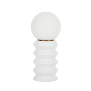 Lilou Resin Table Lamp 15x34cm White - CLICK & COLLECT ONLY
