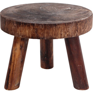 Round Stool Med Mocha - CLICK & COLLECT ONLY