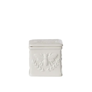 Wildflower & Hive Salt Cellar 9.4x7.7x9.4cm Whi