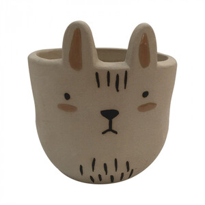 Carrie Cat Ceramic Planter 11x12cm-Grey