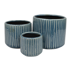 Ingrid s/3 ceramic pots 16x13.5cm - Sizes sold separately