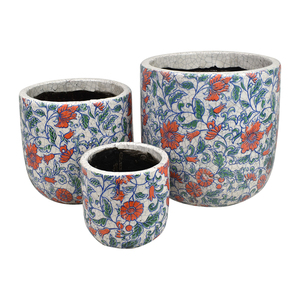 LARGE Poppy Ceramic Pots - Green - BULK ITEM