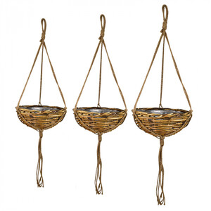 Rae s/3 rattan hang basket 50x23.5cm-natural