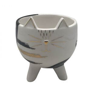 Chat cat ceramic foot bowl 9.5x10cm