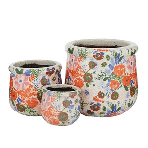 Fleur 1786 S/3 Ceramic Pots 22x21cm Multicolour - Sizes sold separately