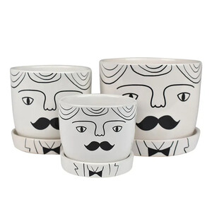 Derek Ceramic Pot/Saucer