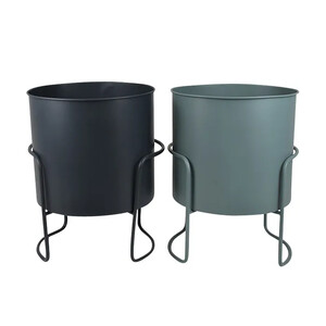 Dark Blue - Kari Metal Planter 36x45cm