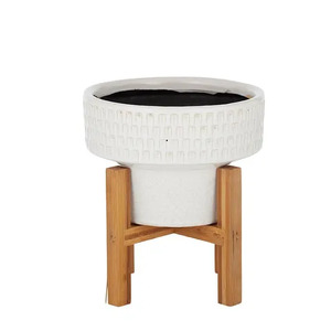 Calais Ceramic Pot w Legs 21x24cm Ivor