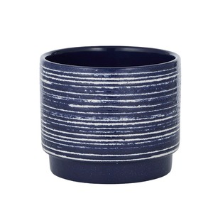 Fresco Ceramic Pot 18x14.5cm Navy