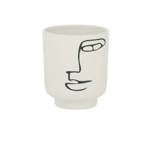 Pablo Ceramic Pot 14x16cm White/Black
