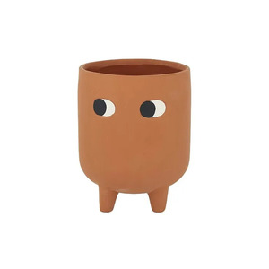 Mack Ceramic Footed Pot 12x15cm Terra