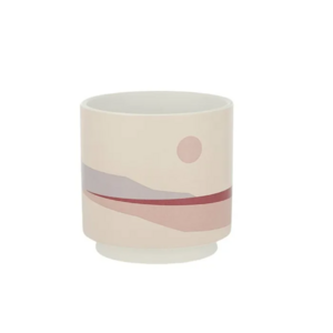 Taiyo Ceramic Pot 16.5x16.5cm Ivory/Pnk
