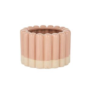 Digit Ceramic Pot 15.5x10.5cm Coral