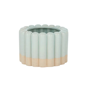 Digit Ceramic Pot 15.5x10.5cm Mint