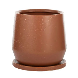 Pitot Cer Pot w Saucer 18x18cm Terra*