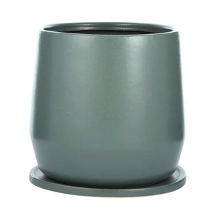 Pitot Cer Pot w Saucer 26.5x26cm Teal*
