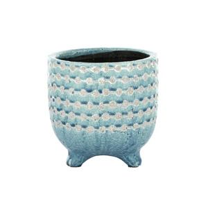 Combe Ceramic Pot 20x19.5cm Blue