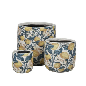 Limones S/3 Ceramic Pot 23x24cm - Sizes sold separately