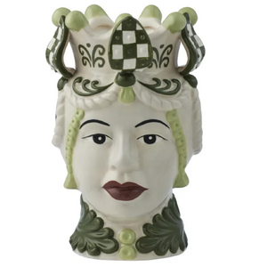 Maria Ceramic Pot 11.5x11.5x18cm Olive*