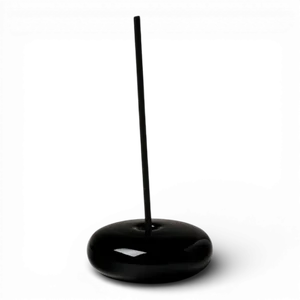 Glass Vessel Incense Holder - BLACK